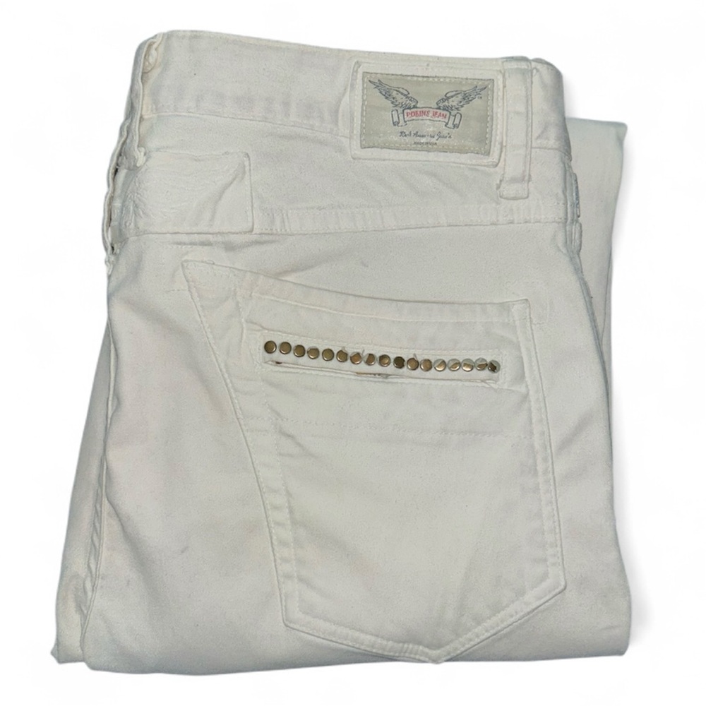 RARE Robin’s Jeans Cream Pants with Gold Zipper